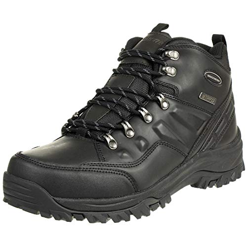 Skechers Herren Relment Traven Klassische Stiefel, Black Leather, 45.5 EU von Skechers