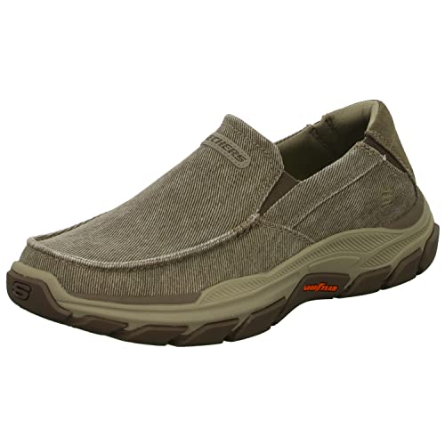 Skechers Herren RESPECTED MELBERT Mokassin, Taupe Canvas W/Suede, 42 EU von Skechers