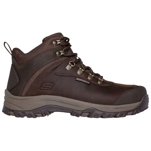 Skechers Herren Relment Lennox Stiefelette, Cocoa Leather/Synthetic, 46 EU von Skechers