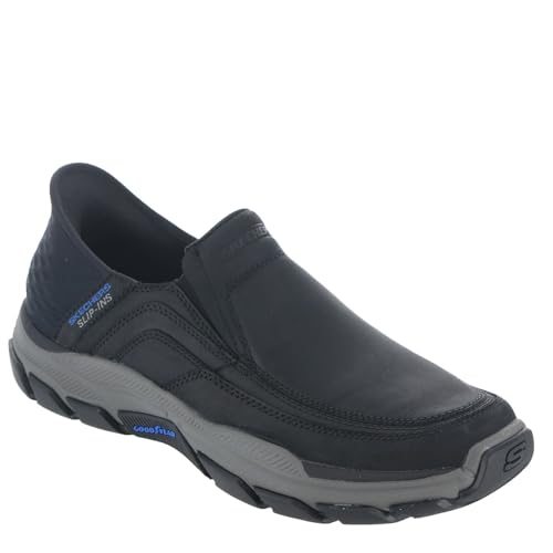 Skechers Herren Respecté – Elgin Mains Libres À Enfiler Slipper, Schwarz, 45.5 EU von Skechers