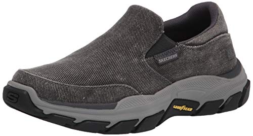 Skechers Herren Respected-Fallston Canvas-Slipper, Dunkelgrau, 46 EU von Skechers