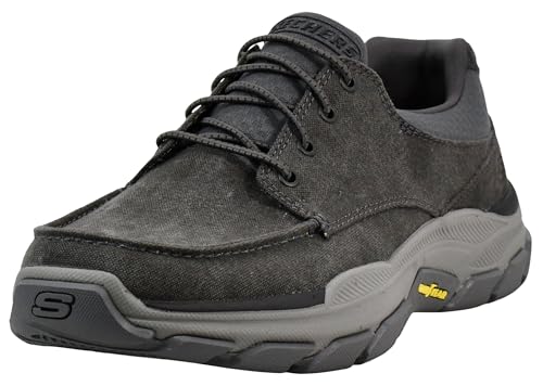Skechers Respected-Loleto Moc Toe Bungee Lace Slip On für Herren, Dunkelgrau, 44 EU von Skechers
