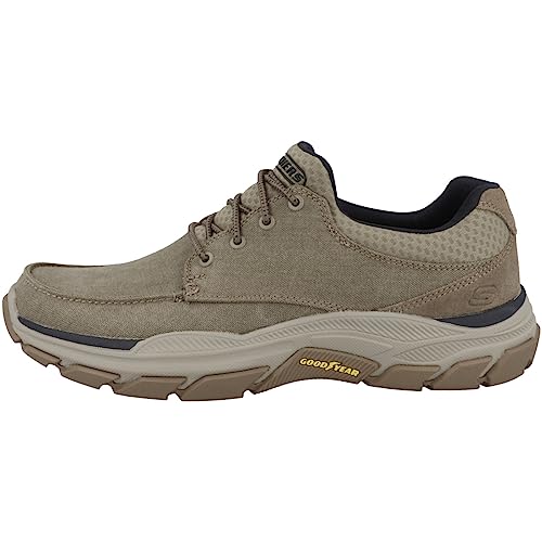 Skechers Herren Respected-Loleto Moc Toe Bungee Lace Slip On, Taupe, 43 EU von Skechers