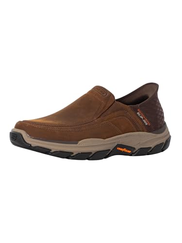 Skechers Herren Respected Elgin Penny Loafer, Dark Brown Leather, 47.5 EU Weit von Skechers