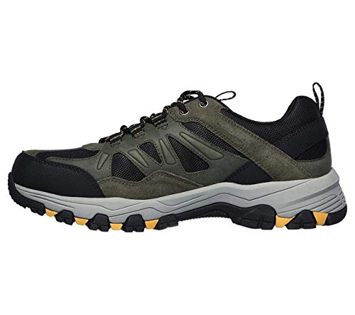 Skechers Herren Selmen Enago Wanderschuh, Olive Black Leather W Mesh, 41 EU von Skechers