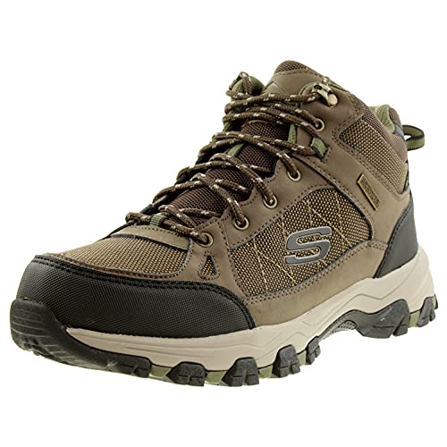 Skechers Herren SELMEN MELANO Wanderstiefel, Chocolate Leather W/Mesh, 41 EU von Skechers