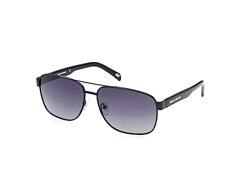 SKECHERS Unisex SE6160 Sonnenbrille, Shiny Black, 63 von Skechers