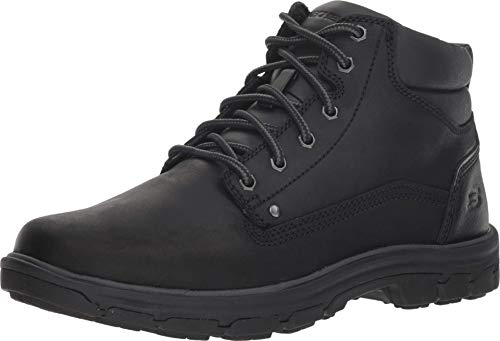 Skechers Herren Segment Garnet Chukka Boots, Black Leather, 42.5 EU von Skechers