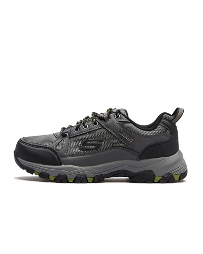 Skechers Herren Selmen Cormack Sneaker, Charcoal Leather W Synthetic Mesh, 44 EU von Skechers