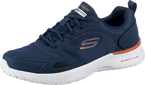 Skechers Herren Skech-air Dynamight Venturik Sneaker, Nvy Synthetc Textile Orange Trim, 42 EU von Skechers