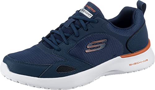 Skechers Herren Skech-air Dynamight Venturik Sneaker, Nvy Synthetc Textile Orange Trim, 46 EU von Skechers