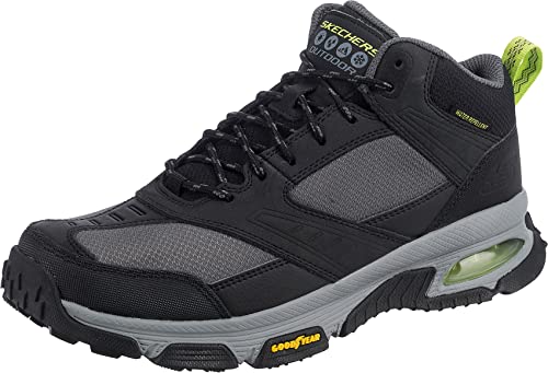 Skechers Herren Skech-air Envoy Bulldozer Sneaker, Black Leather Mesh Charcoal Trim, 41 EU von Skechers