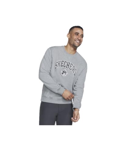 Skechers Herren Skech-Sweats Delta Crew T-Shirt, grau, 3XL von Skechers