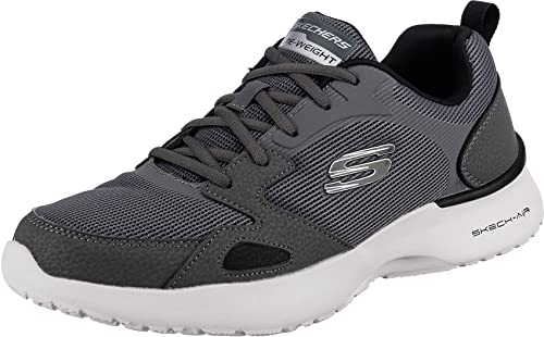 Skechers Herren Skech-air Dynamight Venturik Sneaker, Charcoal Synthetic Textile Trim, 42 EU von Skechers