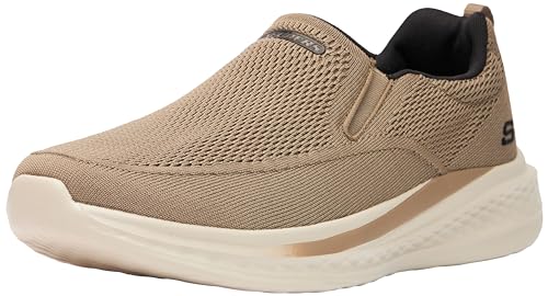 Skechers Herren Slade Royce, Taupe, gestricktes Netzgewebe, 43 EU von Skechers