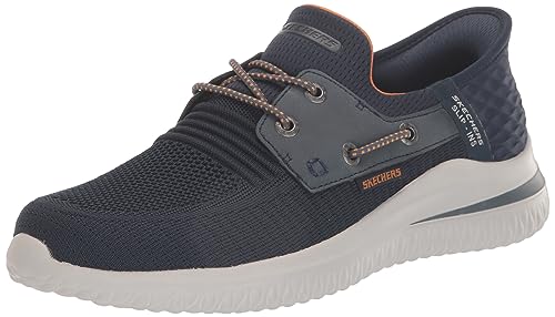 Skechers Herren Slip-Ins Delson 3.0-Roth Slipper, Navy, 45.5 EU von Skechers