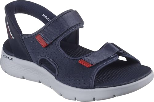 Skechers Herren Slip-Ins Go Walk Flex Easy Entry Sandalen Sport, marineblau/rot, 47.5 EU von Skechers