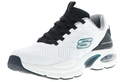 Skechers Herren Sneakers,Sports Shoes, Weißes Netzgewebe, schwarzer Rand, 46 EU von Skechers