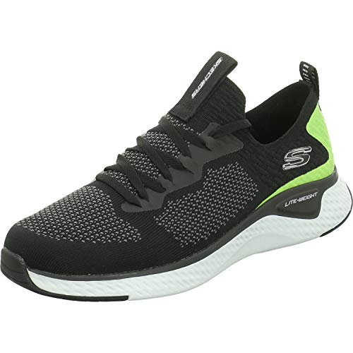 Skechers Herren Solar Fuse Sneaker, Black Neon Yellow, 41 EU von Skechers