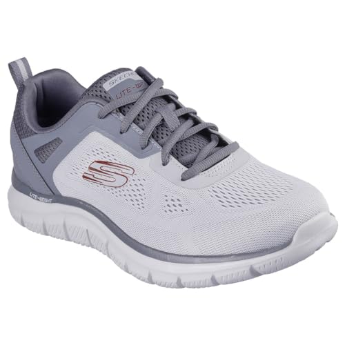 Skechers Herren Track Broader Platform, Grau Engineered Mesh PU Charcoal Trim, 40 EU von Skechers