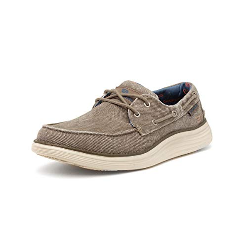 Skechers Herren Status 2.0 Lorano Mokassin, Taupe Canvas, 41 EU von Skechers