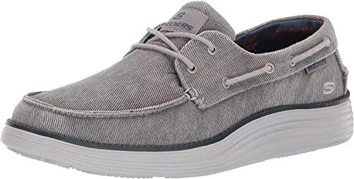 Skechers Herren Status 2.0 Lorano Mokassin, Lt Gray Canvas, 41 EU von Skechers