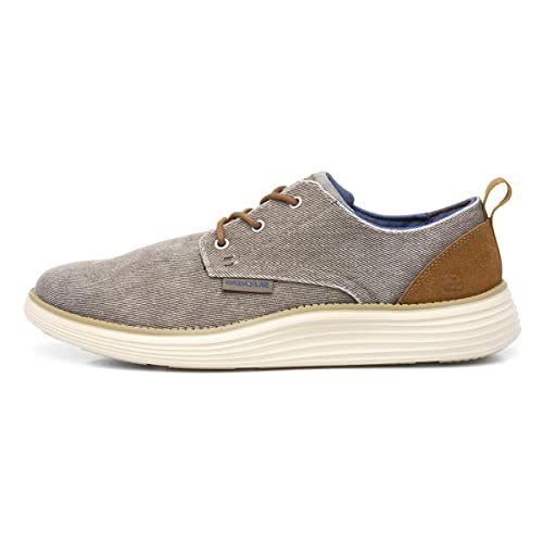 Skechers Herren Status 2.0 Pexton Derbys, Taupe Canvas, 41.5 EU von Skechers