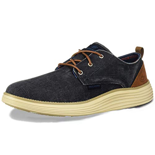 Skechers Herren Status 2.0 Pexton Sneaker, Navy Canvas, 42 EU von Skechers