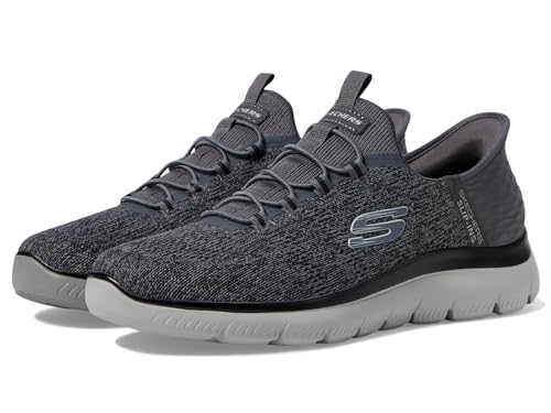 Skechers Herren Summits Key Pace Sneakers, Anthrazit, Netzstoff, schwarzer Rand, 41 EU von Skechers