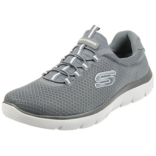 Skechers Herren Summits Slip On Sneaker, Charcoal Mesh Trim, 39 EU von Skechers