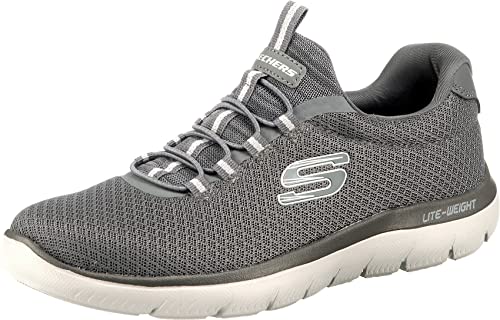 Skechers Herren Summits Sneakers, Charcoal Mesh Trim, 42.5 EU von Skechers