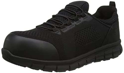 Skechers Herren Synergy Omat Sneaker, Black Textile Leather Tpu, 45.5 EU von Skechers