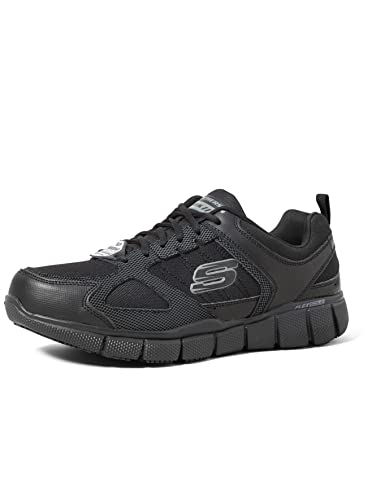 Skechers Herren TELFIN SANPHET Sneaker, Black Leather/Cordura, 42 EU von Skechers