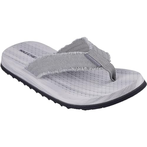 Skechers Herren Tantric Fritz Sandalen, Gray Canvas, 45 EU von Skechers