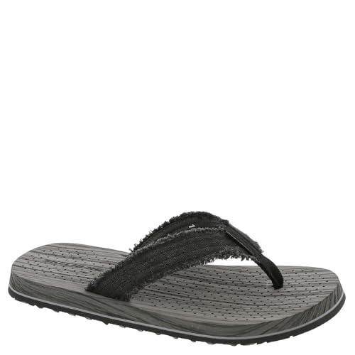 Skechers Herren Tantra Sandalen, Schwarz Leinen, 39.5 EU von Skechers