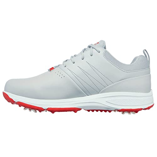 Skechers Herren Torque Pro Spiked Leder Golfschuhe - Grau/Rot - UK 8 von Skechers