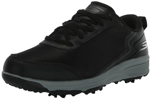 Skechers Herren Torque Sport Fairway Relaxed Fit Spiked Golfschuh Sneaker, Schwarz/Weiß, 47.5 EU Weit von Skechers
