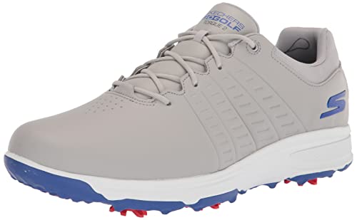 Skechers Herren Torque Wasserdichter Golfschuh, Grau/Blaue Sohle, 44 EU von Skechers