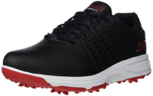 Skechers Herren Torque Wasserdichter Golfschuh, Schwarz/rote Sohle, 44.5 EU von Skechers