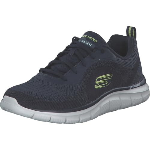 Skechers Herren Track Glendor Sneaker, Navy Knit/Lime Pu, 48.5 EU von Skechers