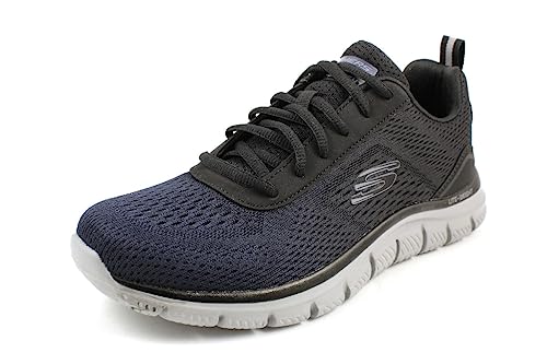 Skechers Herren Track Ripkent Sneaker, Navy Mesh/Black Trim, 45.5 EU Weit von Skechers