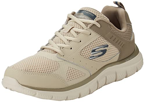 Skechers Herren Track Syntac Sneaker, Taupe Leather/Mesh/Trim, 39 EU von Skechers