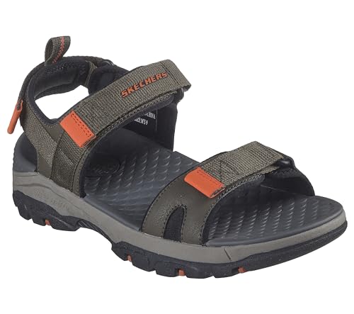 Skechers Herren Tresmen Sandalen, Olive Mesh Synthetic, 46 EU von Skechers