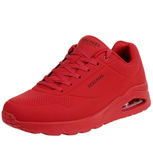 Skechers Herren Uno Stand On Air sneakers, Red Durabuck Mesh, 41 EU von Skechers