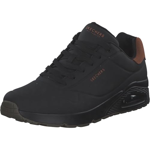 Skechers Herren Sneakers, Black Durabuck/Chestnut Suede/Mesh Trim, 41 EU von Skechers