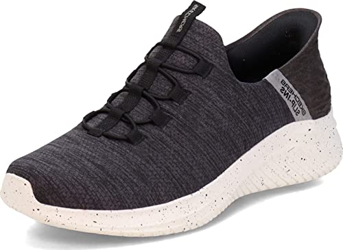 Skechers Herren Ultra Flex 3.0 Right Away Hands Free Slip in Sneaker Slipper, Schwarz, 40.5 EU Weit von Skechers