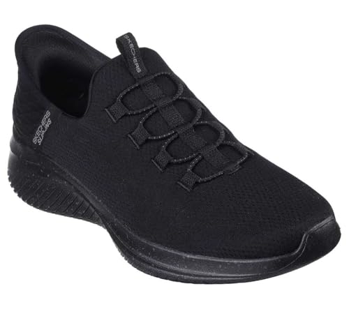 Skechers Herren Ultra Flex 3.0 Right Away Hands Free Slip in Sneaker Slipper, Black Mesh/Trim, 39 EU Weit von Skechers