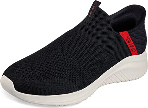 Skechers Herren Ultra Flex 3.0 Viewpoint Slip-in Slipper, Schwarz/Rot, 42 EU von Skechers