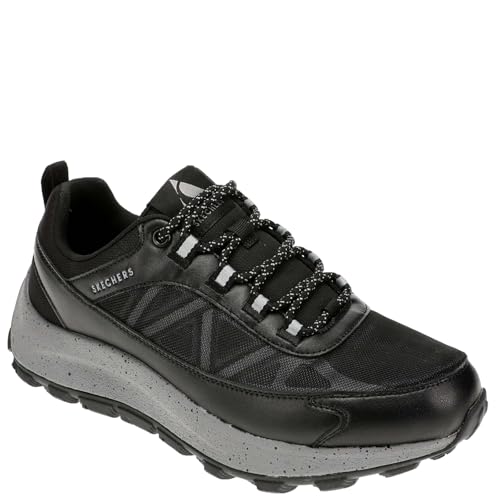 Skechers Herren Urbex Sneaker, Black Duraleather/Mesh/Charcoal Trim, 44 EU von Skechers