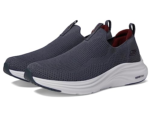 Skechers Herren Vapor Foam Covert Sneaker, Charcoal Knit/Red Trim, 40 EU von Skechers